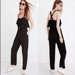 Madewell Apron Ruffle Jumpsuit